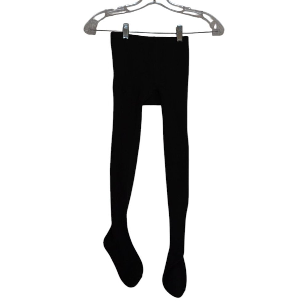 Kids Stockings Black Woven Knitted Cotton Tights Girls 4-6